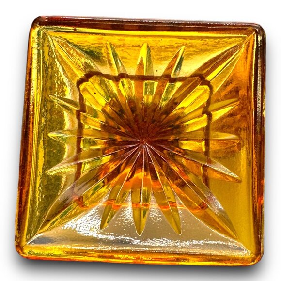 Vintage Mt. Vernon Amber Goblets Indiana Glass 5.5" Tall Honeycomb Mint MCM - Picture 7 of 9